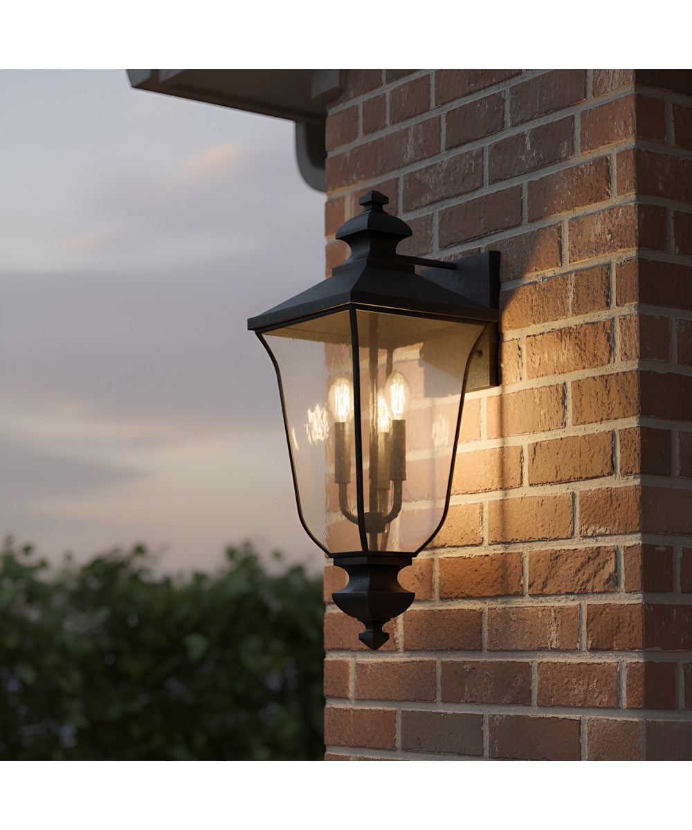 Farley 3-light Outdoor Wall Light Matte Black