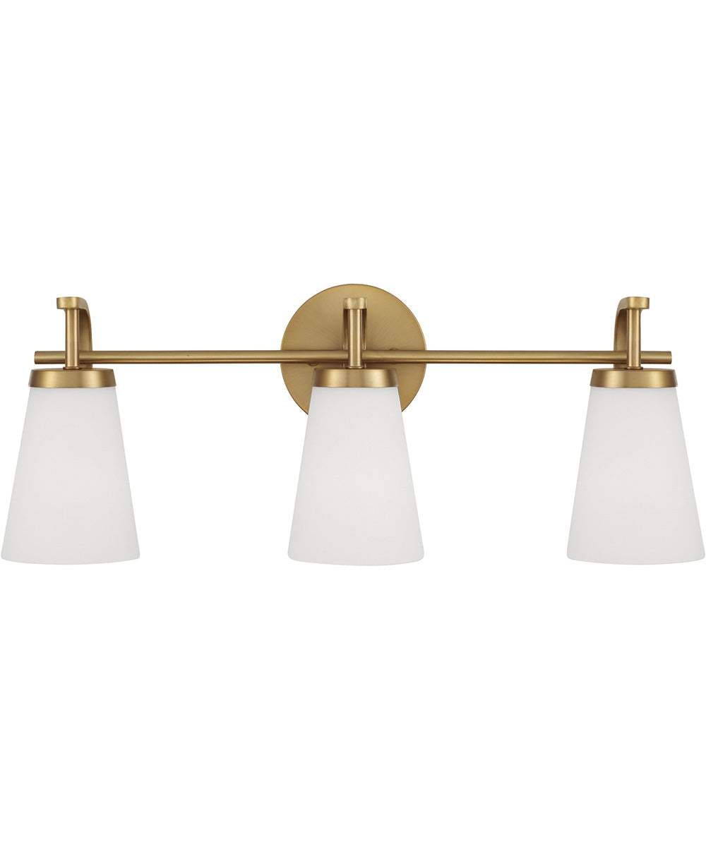Drake 3-Light Vanity Aged Brass