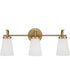 Drake 3-Light Vanity Aged Brass