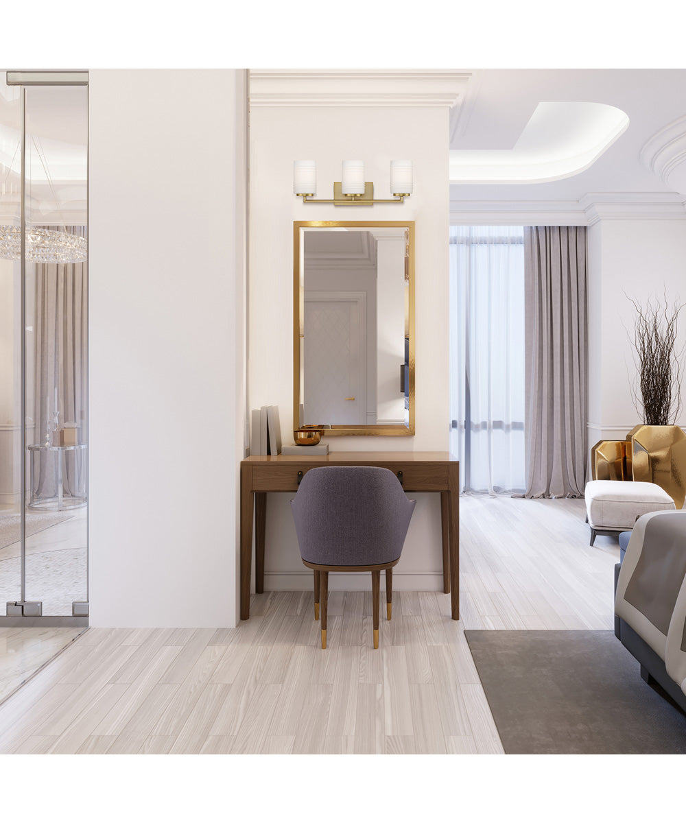 Leavenworth 3 Light Vanity Brushed Gold