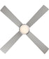 Tavo 52-in. 4-Blade LED Modern Ceiling Fan Brushed Nickel