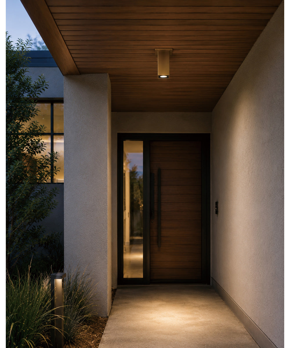 Culvert 7.5 inch LED Indoor Flush Mount Natural Aged Brass