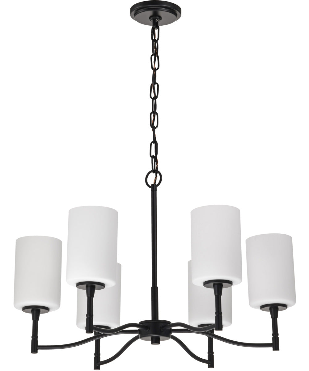 Liam 6-Light Chandelier Matte Black