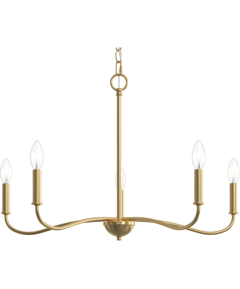 Ilia 5-Light Chandelier Brushed Gold