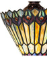 8" Wide Tiffany Jeweled Peacock Flush Mount