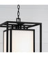 Aiden 1-Light Outdoor Hanging-Lantern Black