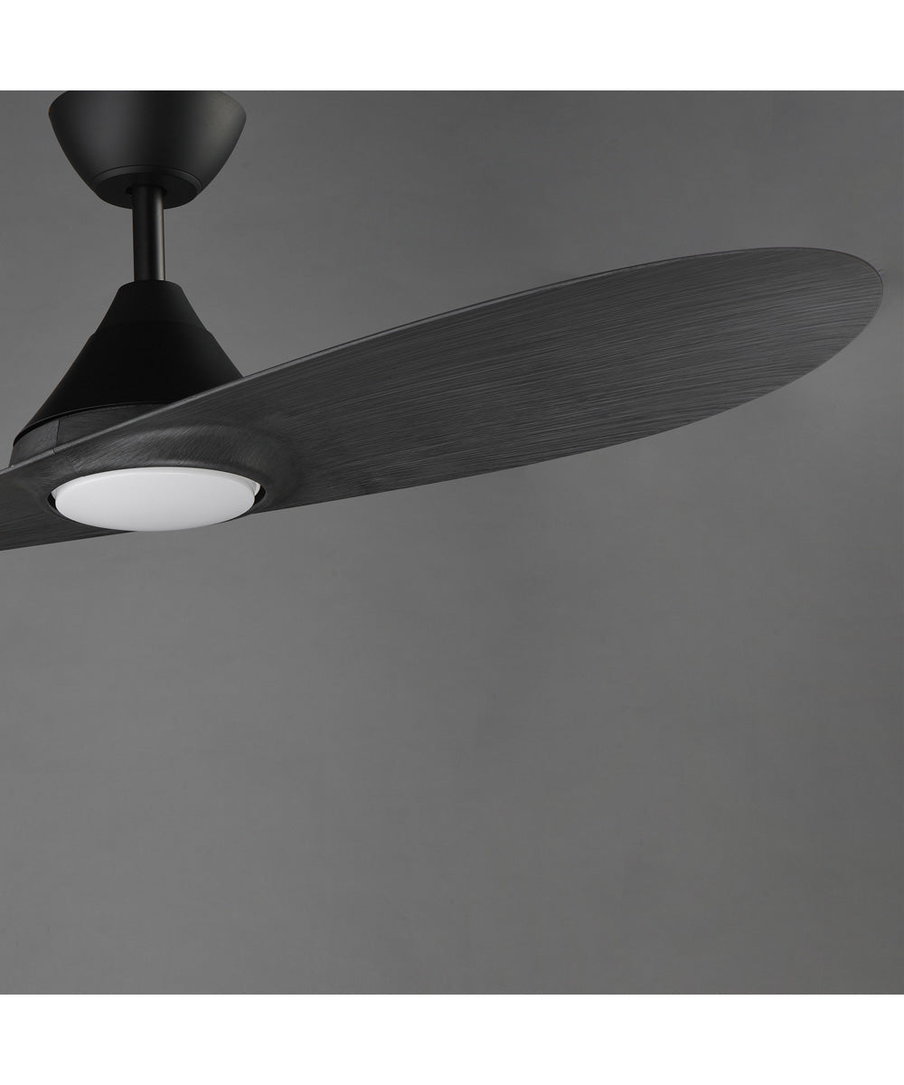Surf 56 inch 2-Blade Marine Grade Fan w LED Black / Grey Wood