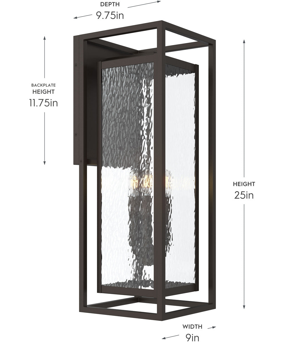 Shaw 25 inch 1 Light Outdoor Wall Light with Clear Glass Antique Bronze