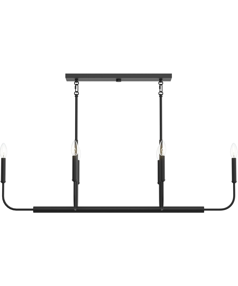 Reines 6-Light Linear Chandelier Matte Black