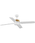 Shaffer II 56 in. 4-Blade Ceiling Fan with Integrated LED Lamped Light Natural Jute Accents Satin White
