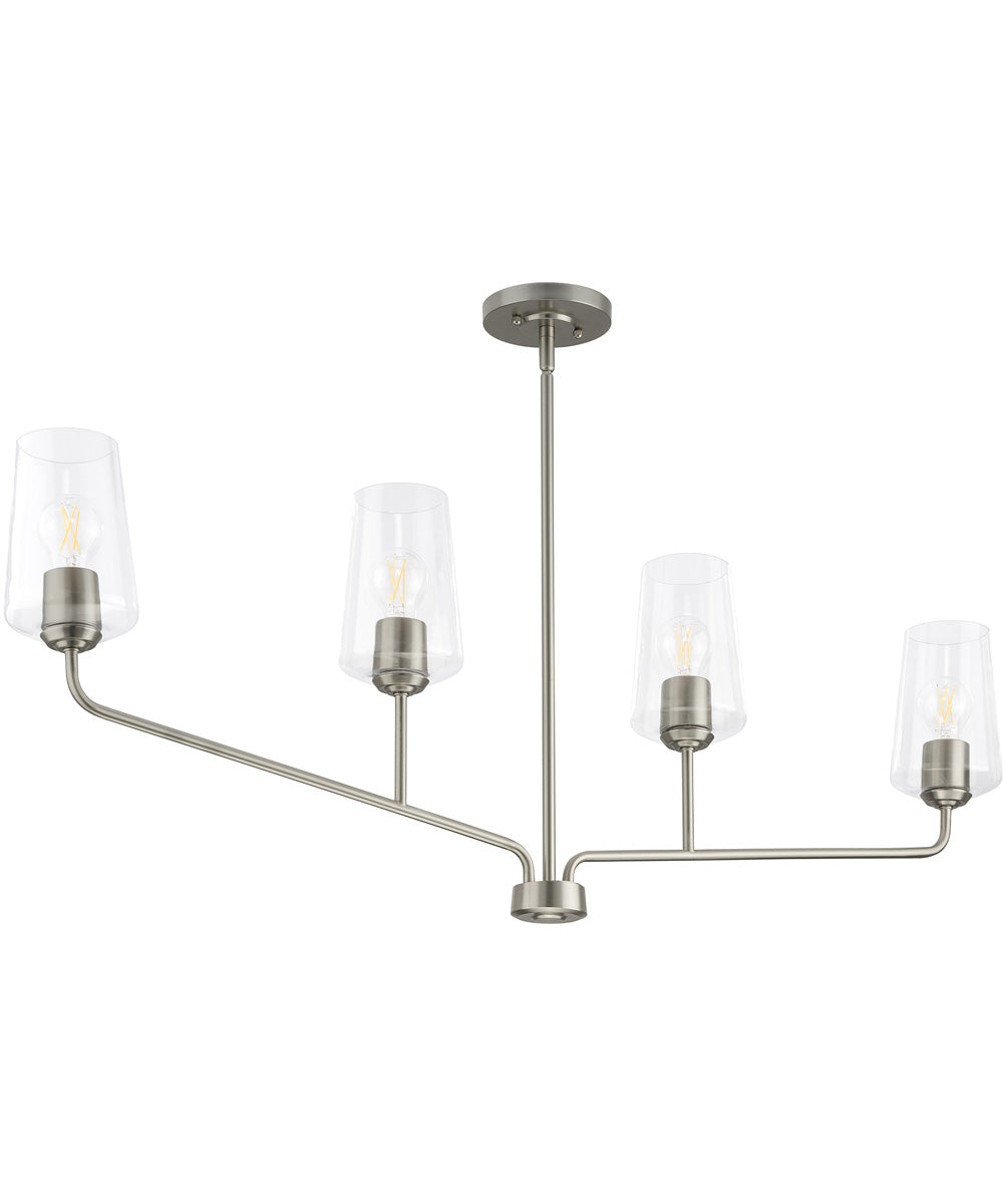 Celino 4-Light Linear Chandelier Brushed Nickel