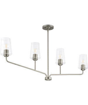 Celino 4-Light Linear Chandelier Brushed Nickel