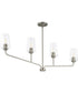 Celino 4-Light Linear Chandelier Brushed Nickel