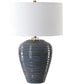 Moher Glossy Blue Table Lamp