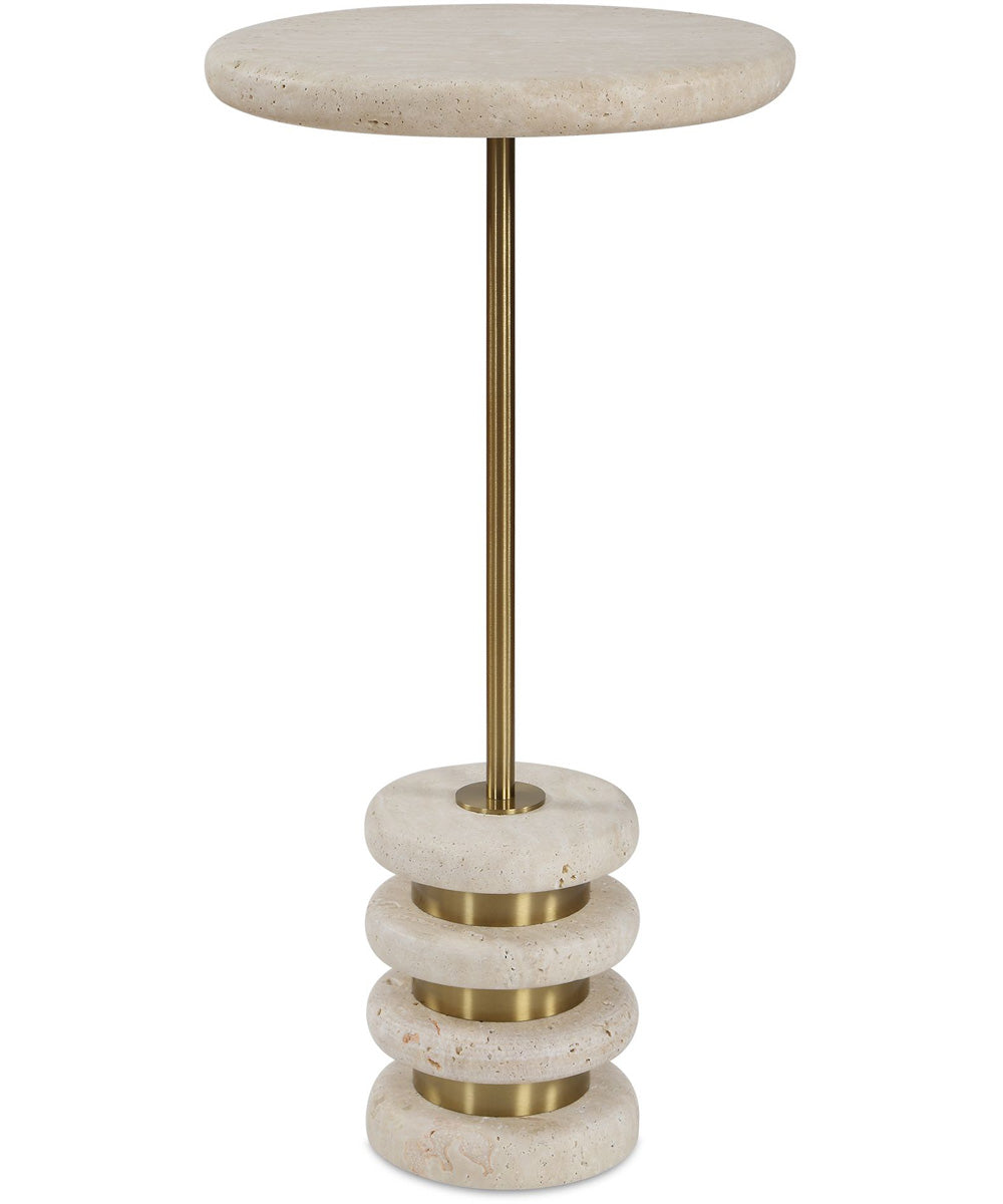 Adames Travertine Drink Table