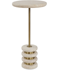Adames Travertine Drink Table
