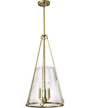 Valentine 3-Light Pendant Vintage Brass