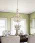 Dumas 16"W 3-Light Brushed Steel Finish Weathered White Wood Bead Chandelier by KenroyHome