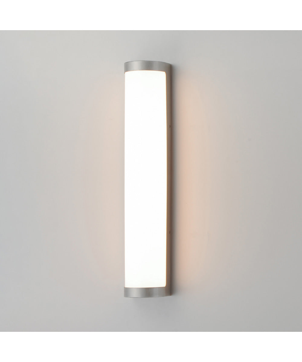 Halfpipe 26 inch LED Outdoor Sconce - 5CCT Brushed Aluminum