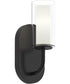 Mack 1-Light Wall Sconce with Layered Glass Shade Matte Black