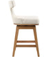 Klismos Off-White Fabric Counter Stool