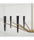 Enzo 8-Light Chandelier Aged Brass and Black