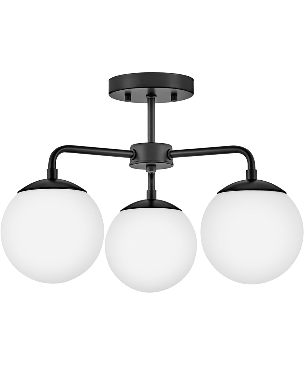 Julep 3-Light Medium Semi-Flush Mount in Black