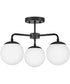 Julep 3-Light Medium Semi-Flush Mount in Black