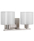 Invite 2-Light 15"w Bath Vanity Light Fixture Brushed Nickel Finish by Progress