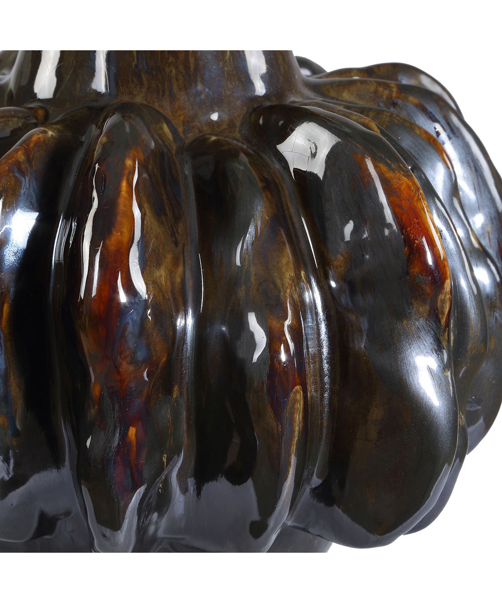 Umbrian White & Brown Gourd Vases Set of 2