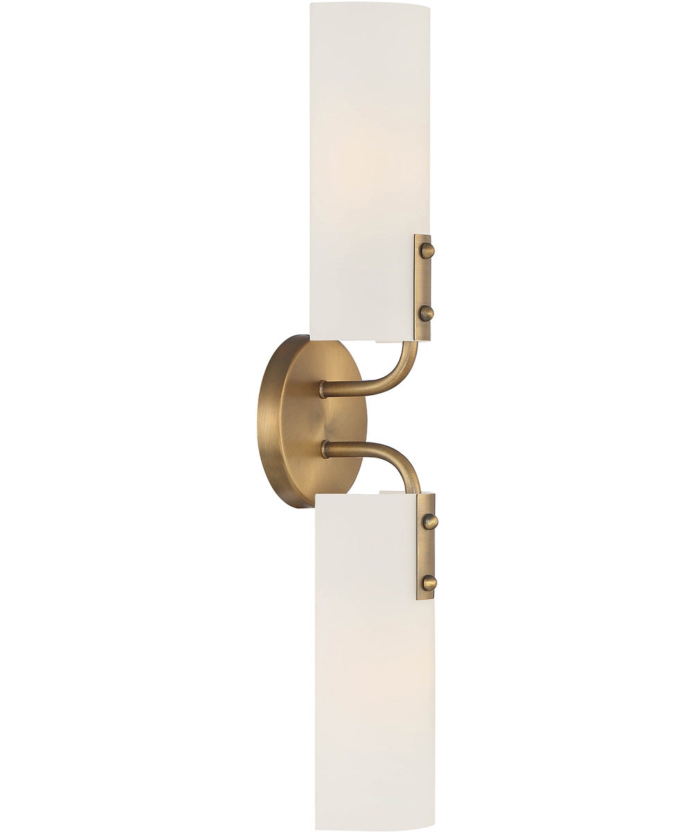 Manhasset 2 Light Wall Sconce Old Satin Brass
