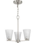 Tanner 3-Light Chandelier Brushed Nickel
