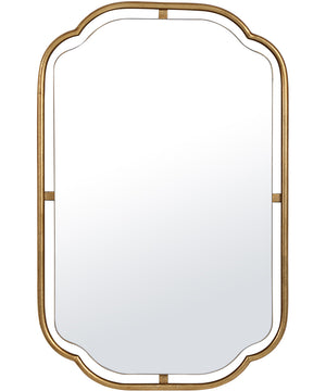 22x35" Wall Mirror with Lightly Antiqued Gold Leaf