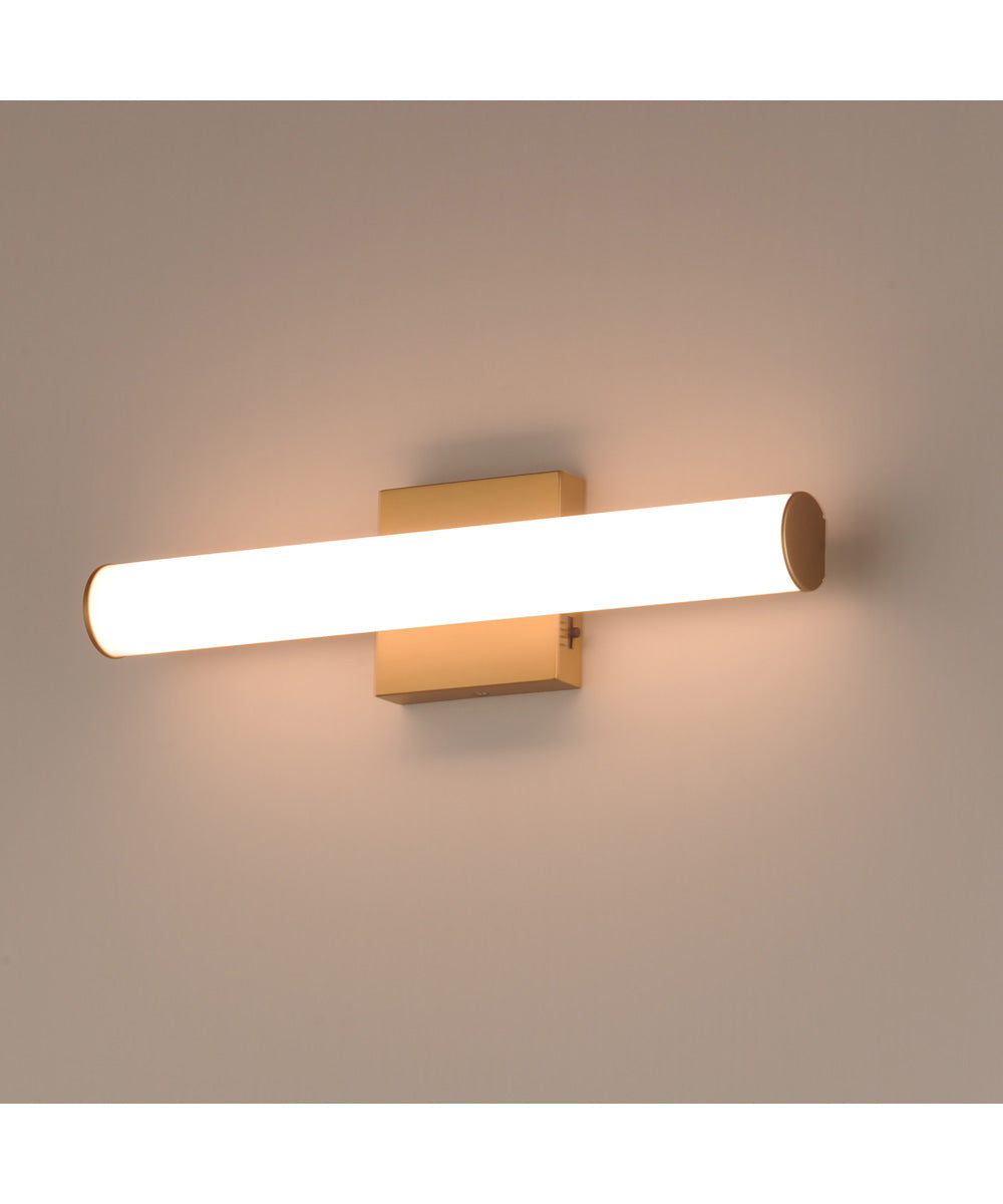 Rail 18 inch LED Bath Vanity 5CCT Natural Aged Brass