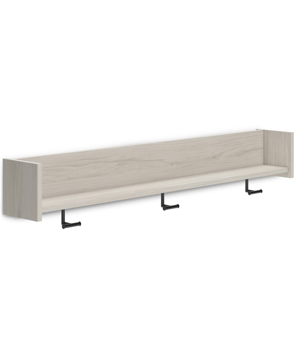 Socalle Wall Mounted Coat Rack w/Shelf Light Natural