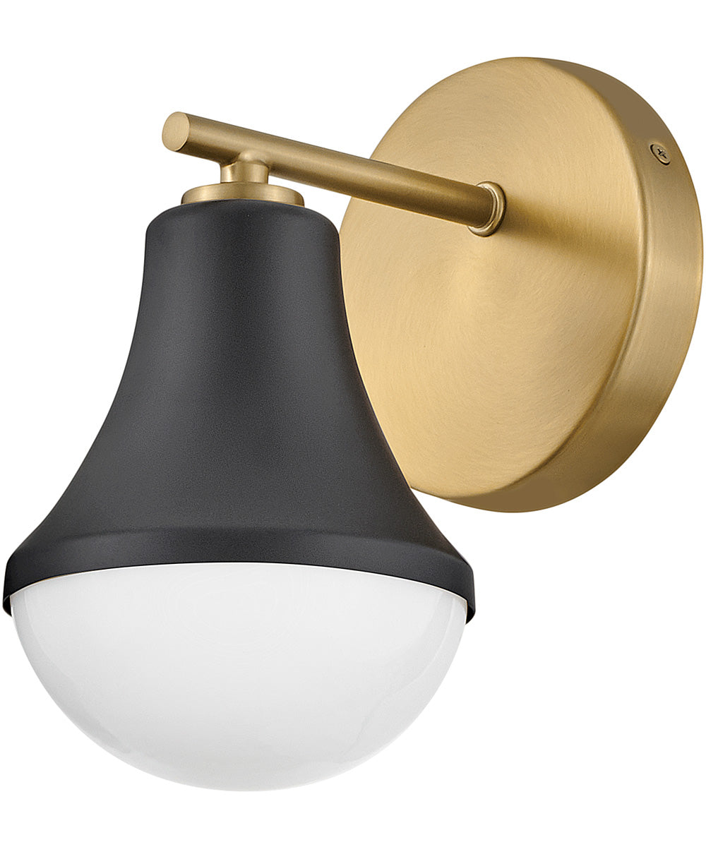 Haddie 1-Light Small Single Light Vanity in Black