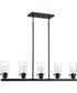 39"W Sommerset 5-Light Pendant Matte Black