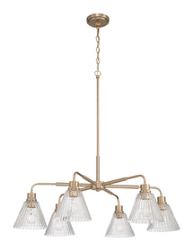 Pleated 6-Light Lighting Premium Bronze