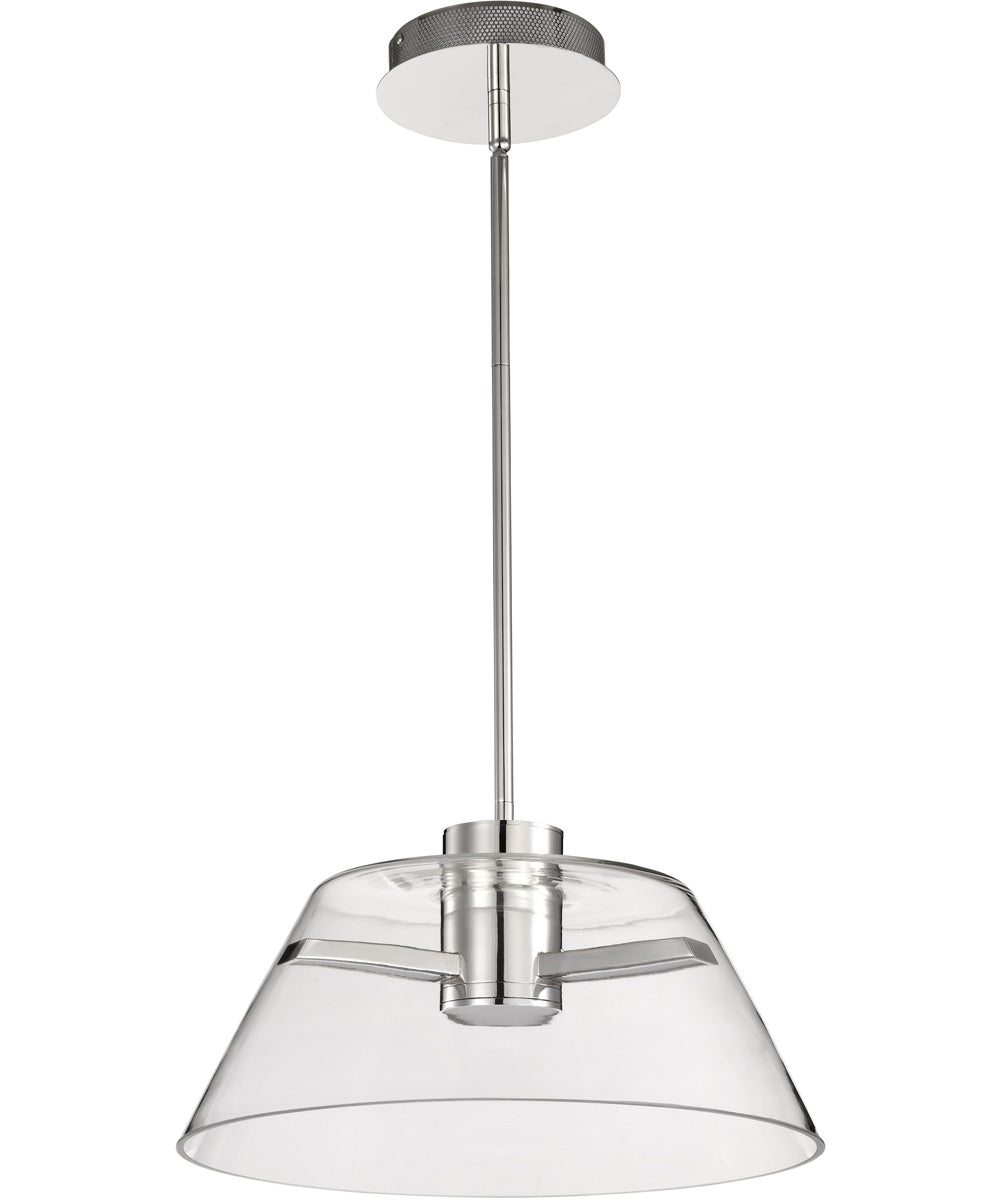 Edmond  Pendant Polished Nickel