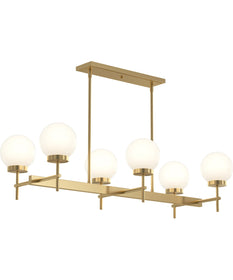 Rigsby 6-Light Linear Chandelier Brushed Gold