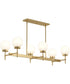 Rigsby 6-Light Linear Chandelier Brushed Gold