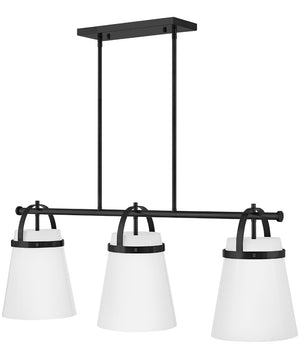 Tori 1-Light Large Three Light Linear Chandelier in Black