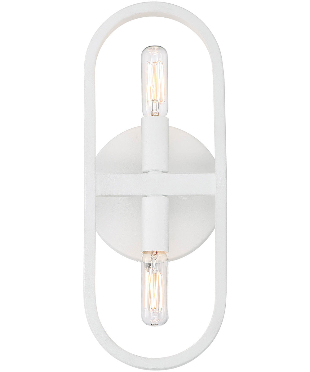 Carousel 2 Light Wall Sconce Matte White