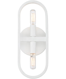 Carousel 2 Light Wall Sconce Matte White