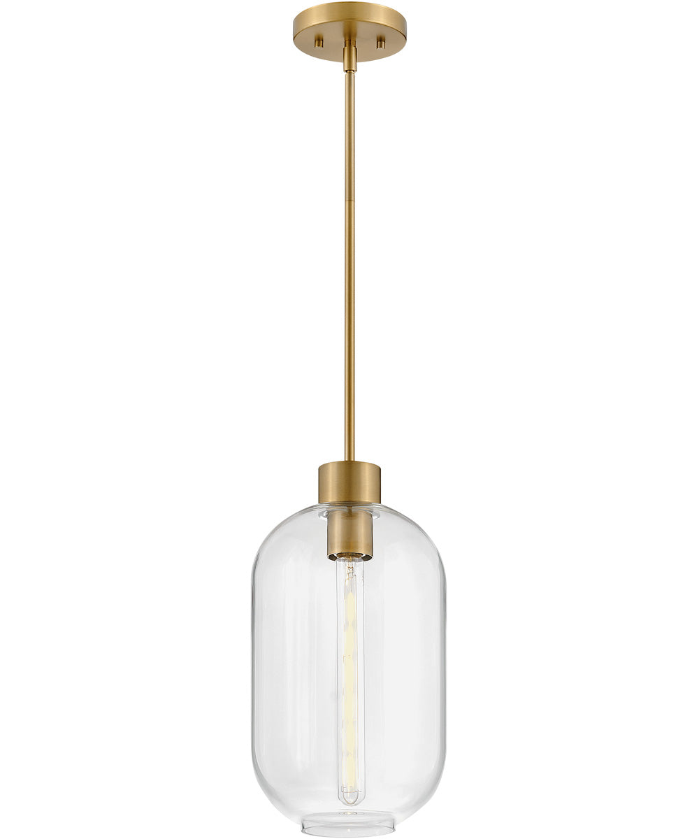 Greer 1-Light Small Pendant in Lacquered Brass