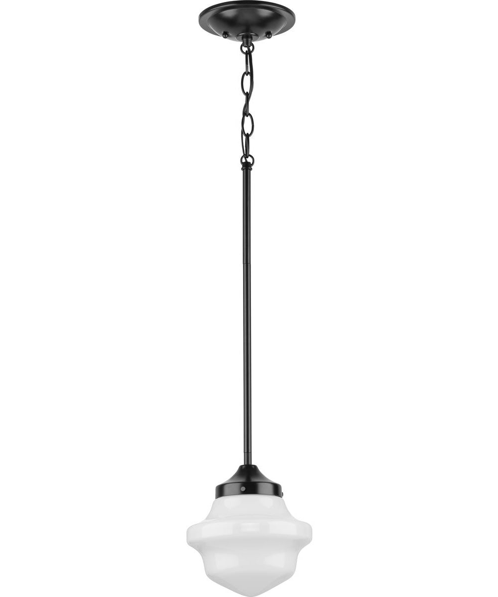 School House 1-Light Mini-Pendant Matte Black