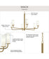 Mack 6-Light Chandelier with Layered Glass Shades Brushed Gold