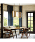 Marcell 4-Light Pendant Aged Brass