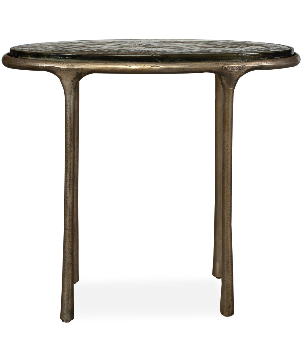 Ata Oval Brass Accent Table