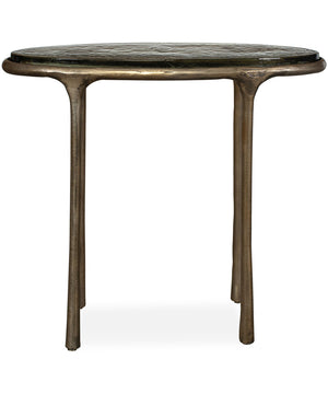 Ata Oval Brass Accent Table